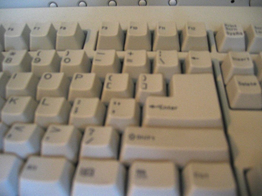 Teclas de um teclado de computador
